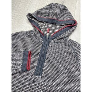 Carbon 2 Cobalt Sweater Men Gray Large Hoodie Bark Oslo Texture Pullover 1/4 Zip